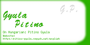 gyula pitino business card